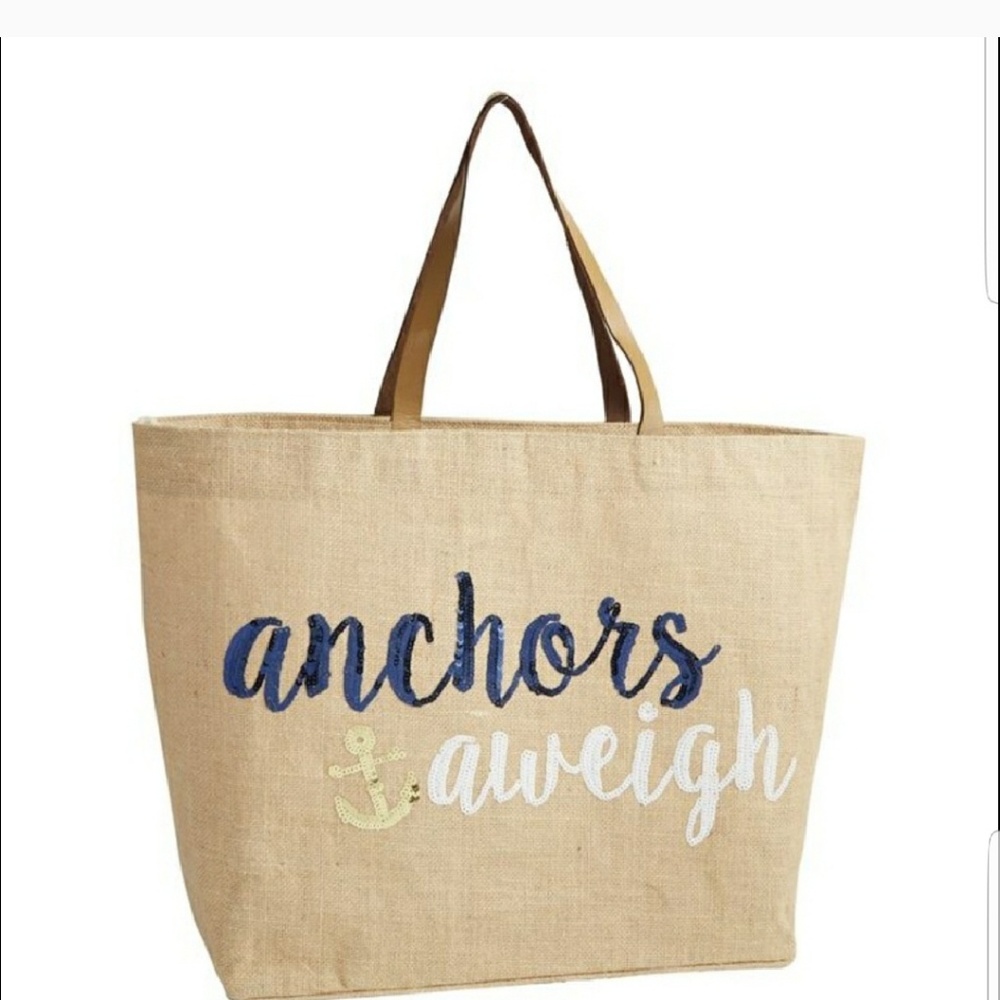 Mud pie Jute tote